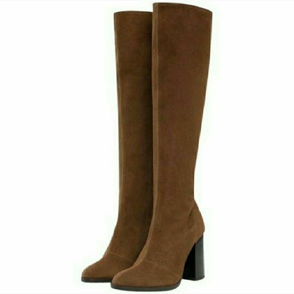 Zara 7.5 knee high suede boots